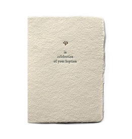 Oblation Papers & Press In Celebration of Your Baptism Small Salutation Letterpress Card
