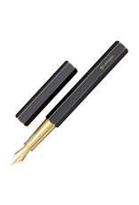 Ystudio ystudio Classic Brass Black Fountain Pen Fine