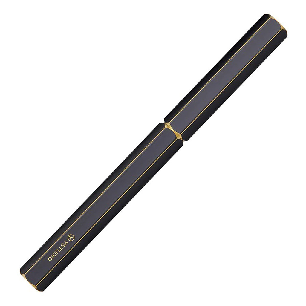 Ystudio ystudio Classic Brass Black Fountain Pen Fine