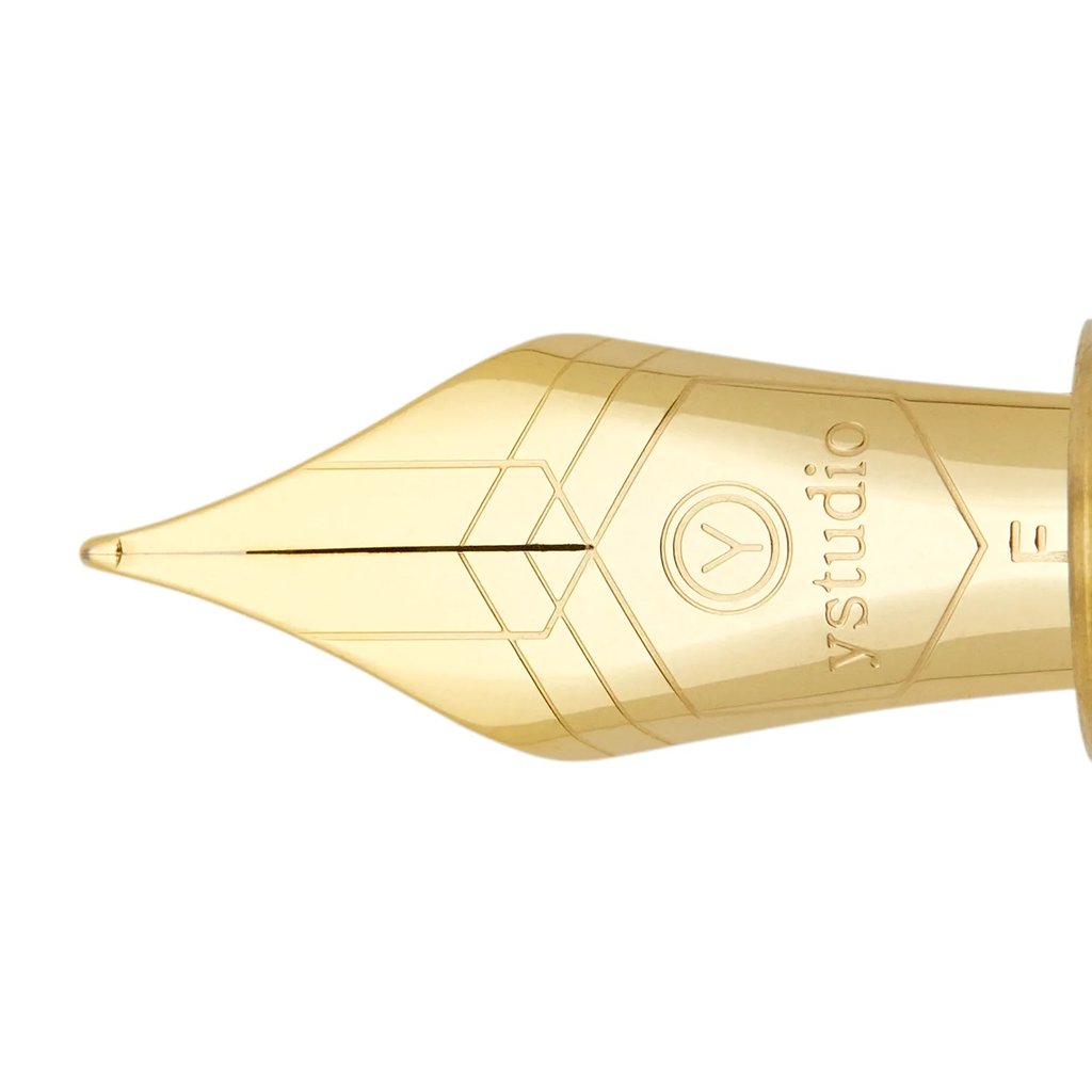 Ystudio ystudio Classic Brass Black Fountain Pen Fine