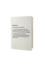 Hat + Wig + Glove Smooth Jazz Definition Letterpress Card