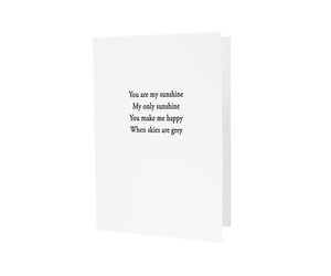 You are my sunshine lyrics  Greeting Card for Sale by Inktown