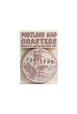 Hat + Wig + Glove Portland Map Letterpress Coasters