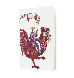 Oblation Papers & Press Happy Birthday Rooster Museum Collection Letterpress Card