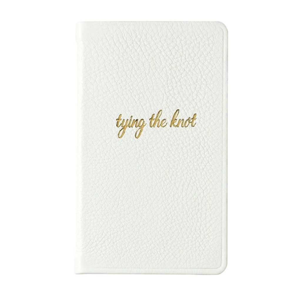 Graphic Image Tying the Knot Journal - White Leather