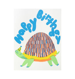 Egg Press Turtle Birthday Letterpress Card