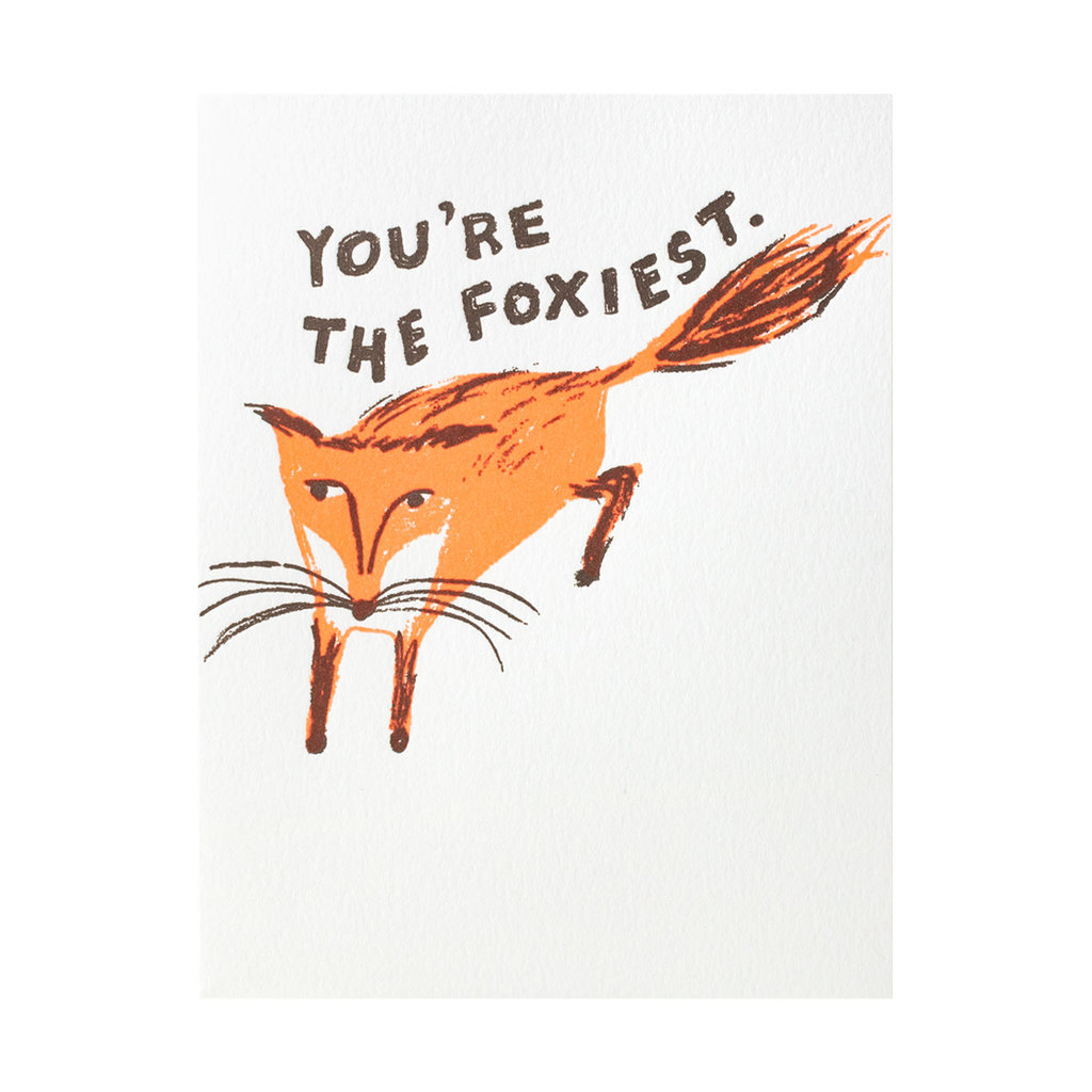Egg Press Foxiest Fox Letterpress Card
