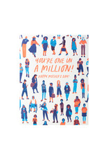 Hello! Lucky One In A Million Letterpress Card