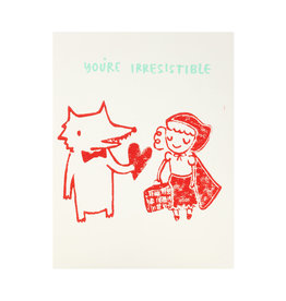 Ghost Academy Red Riding Hood Love Letterpress Card