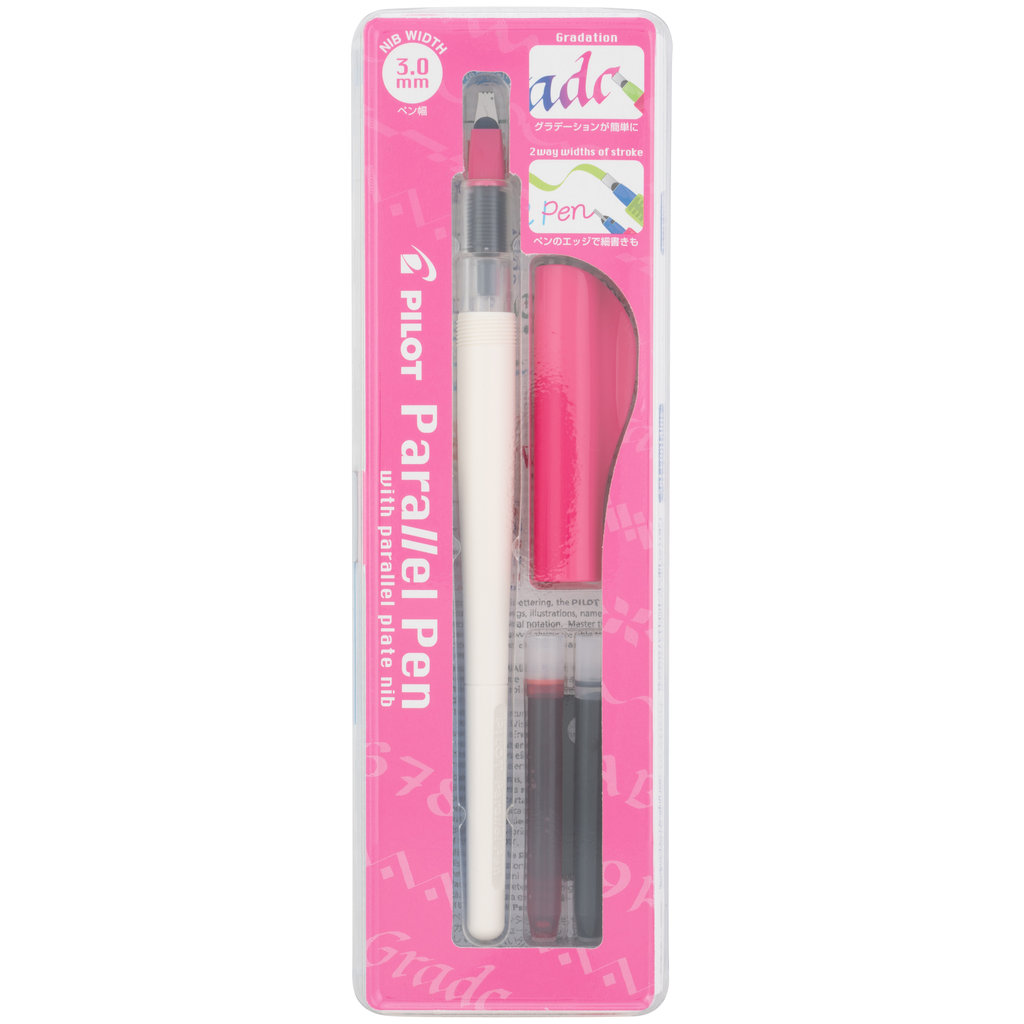 Pilot Parallel Pen Set - 3.0 mm Nib Pink