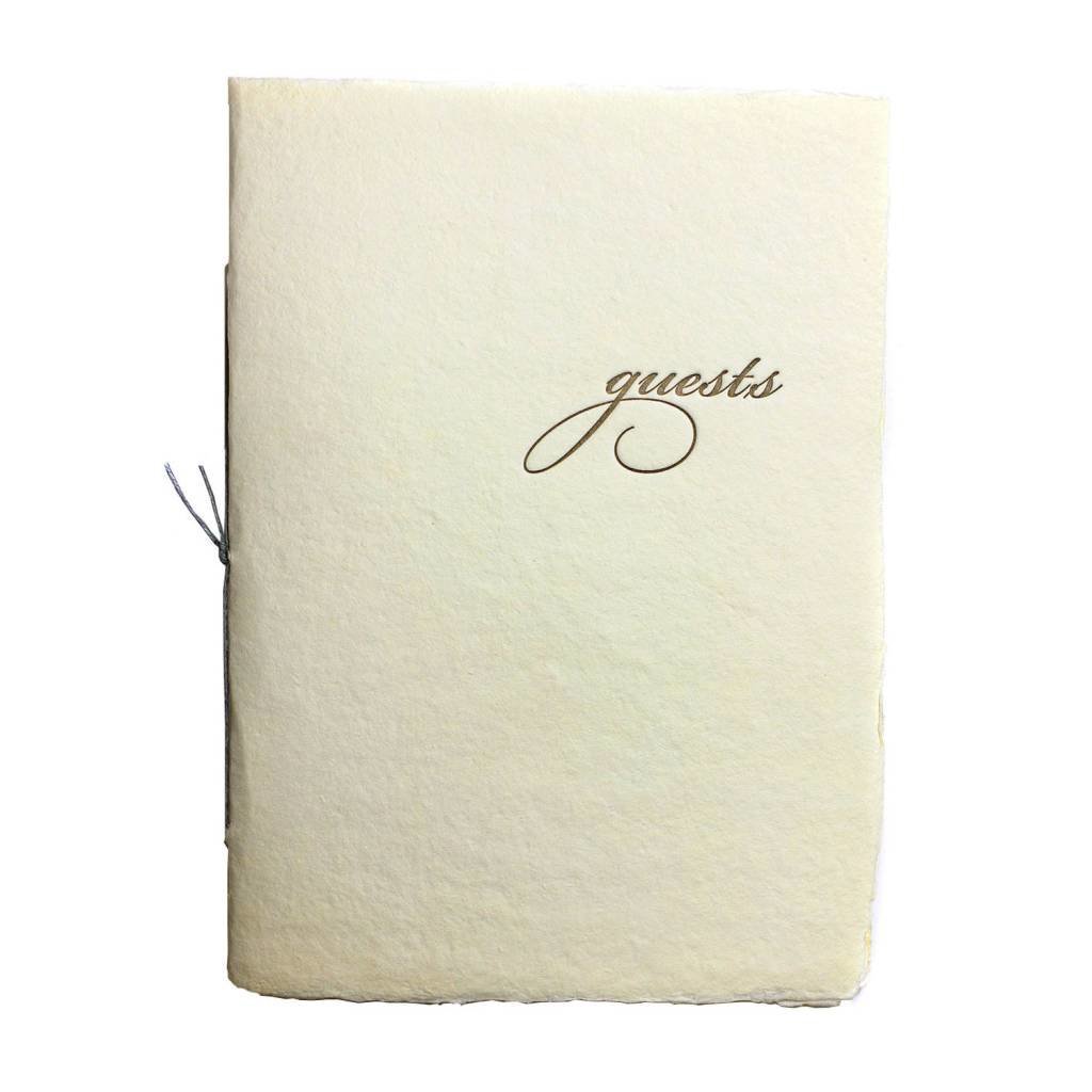 Oblation Papers & Press Cream Handmade Paper Letterpress Mini Guest Booklet