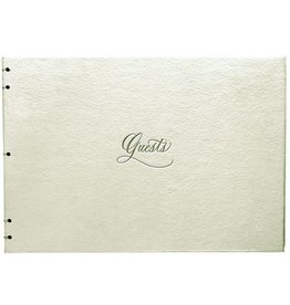 Oblation Papers & Press Cream Handmade Paper Letterpress Guest Book