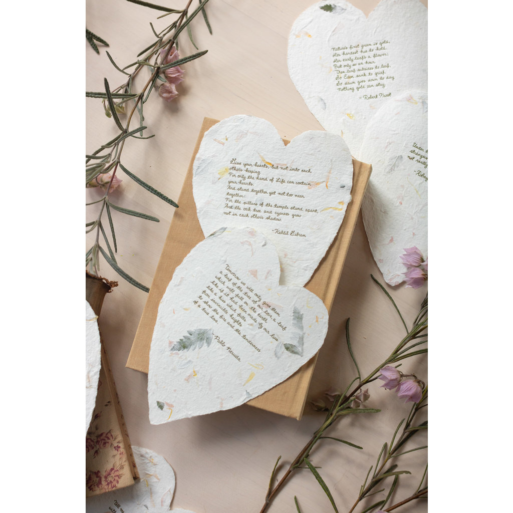 Oblation Papers & Press Kahlil Gibran Floral Poem Letterpress Card