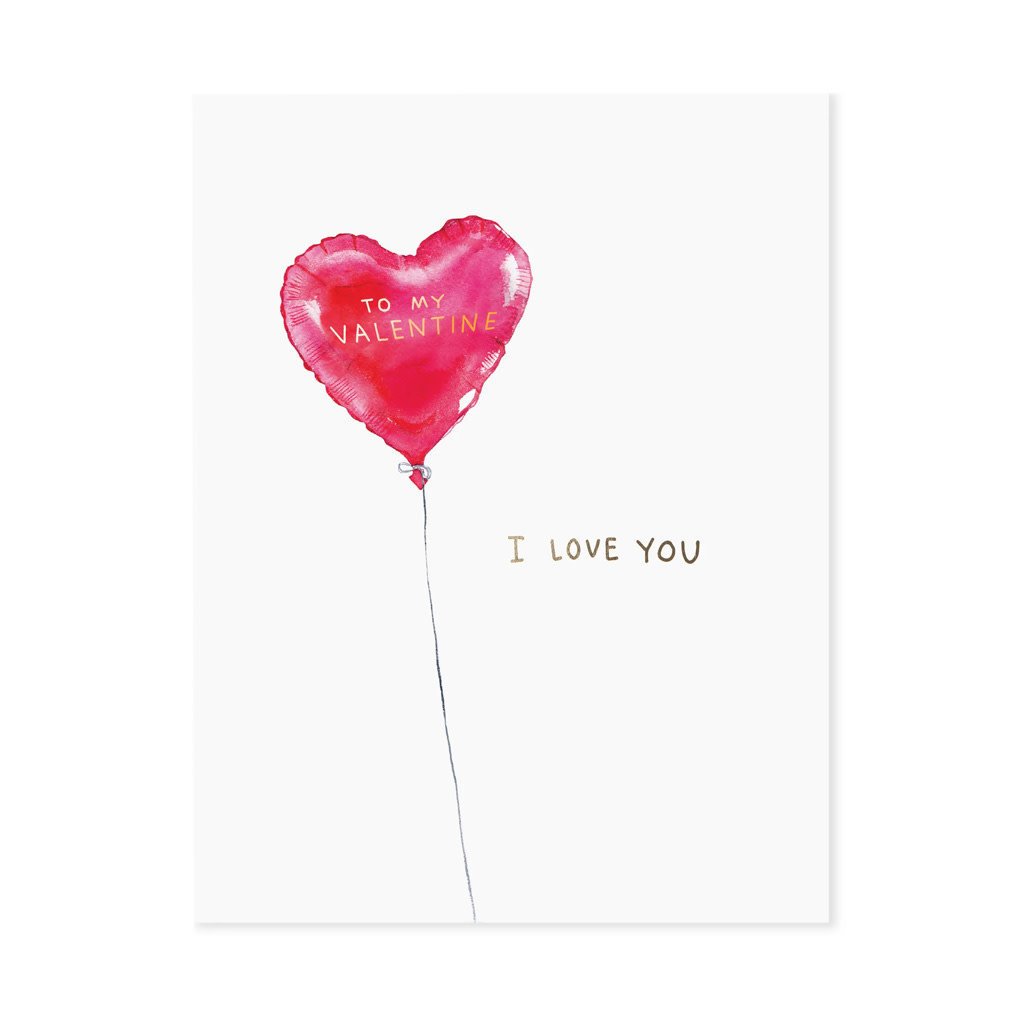 E. Frances Paper Red Balloon Valentine's Day Card