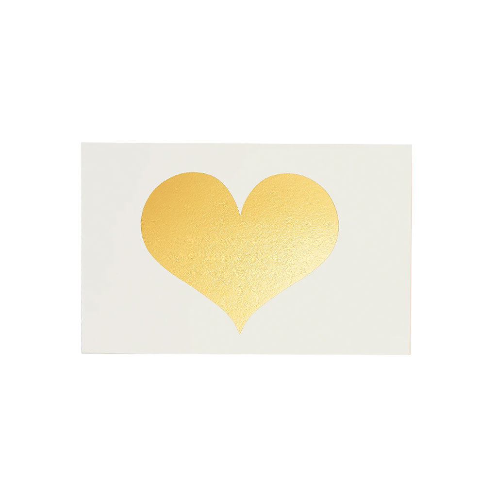 Snow & Graham Gold Heart Enclosure Card