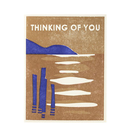 Heartell Press Thinking of You Lake Letterpress Card