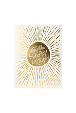 Lake Erie Design Co. Stay Golden Happy Birthday Letterpress Card