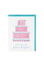 Smudge Ink Ants Birthday Letterpress Card