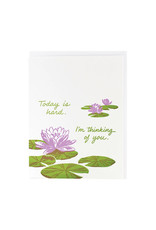 Smudge Ink Lily Pads Support Letterpress Card