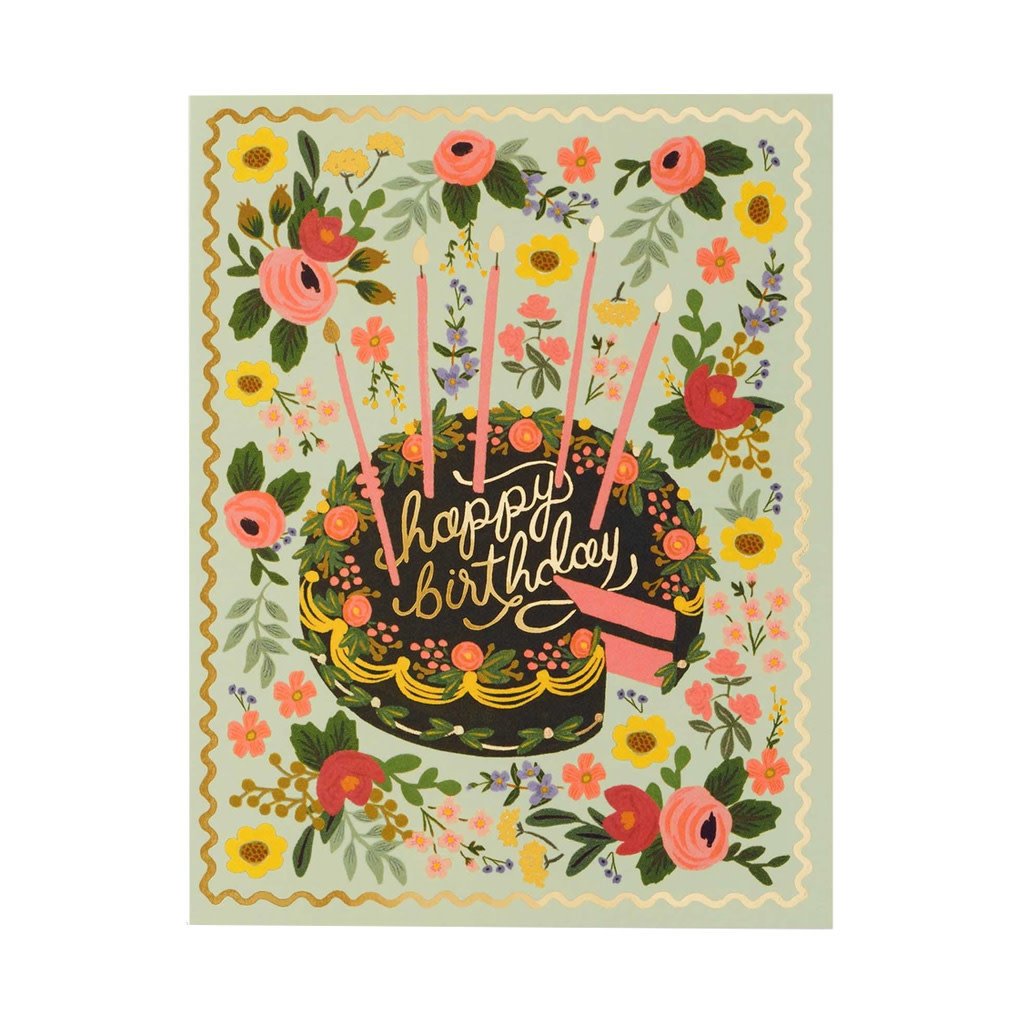 Rifle Paper co. Floral Cake Birthday Card