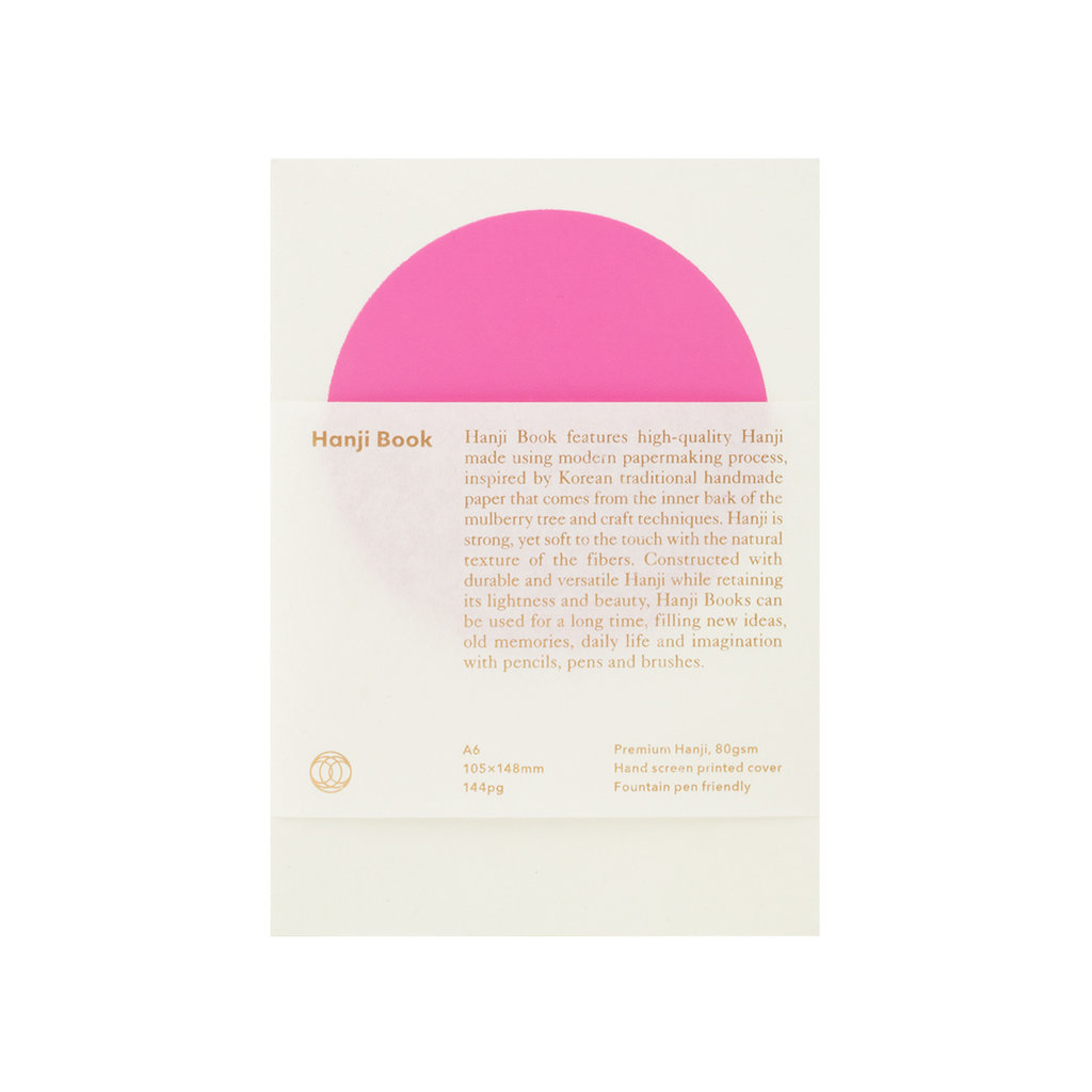 Hanaduri Hanji Book Symbol Pink Circle A6