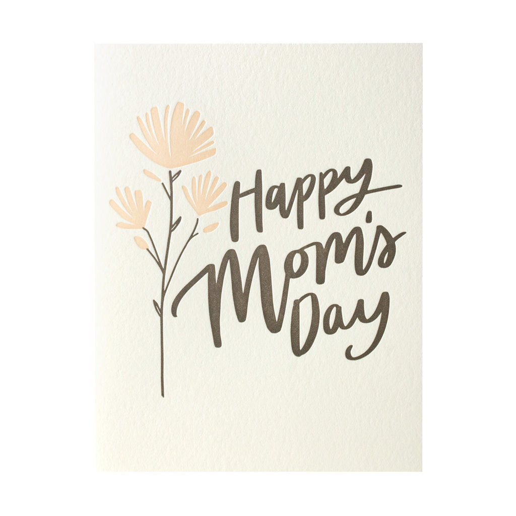 Dahlia Press Mom Flower Letterpress Card