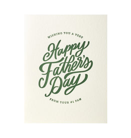 Dahlia Press Dad Fan Letterpress Card