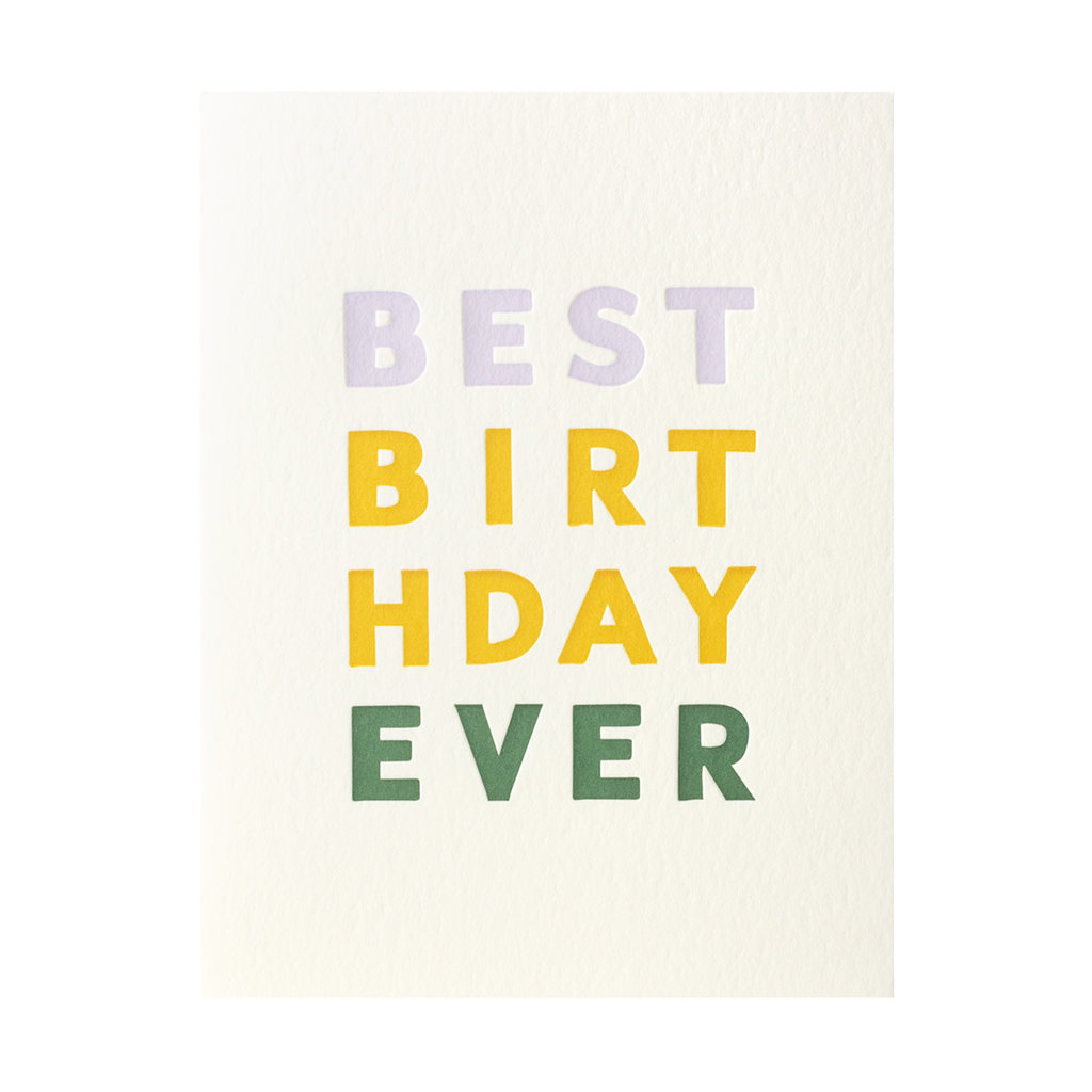 Dahlia Press Best Birthday Letterpress Card