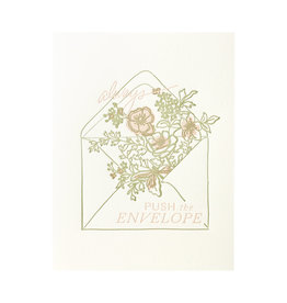 Belle & Union Always Push the Envelope Letterpress Card