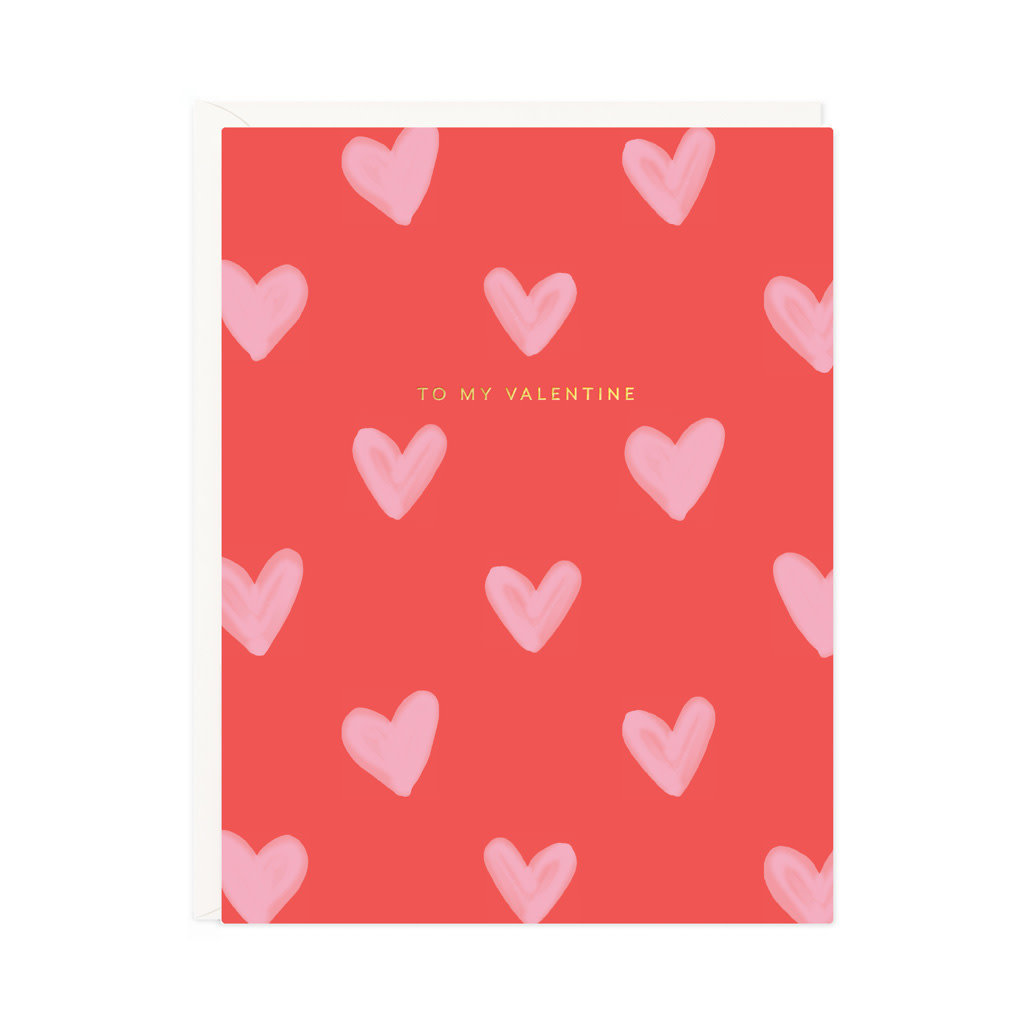 Ramona & Ruth My Valentine Pink Hearts Card