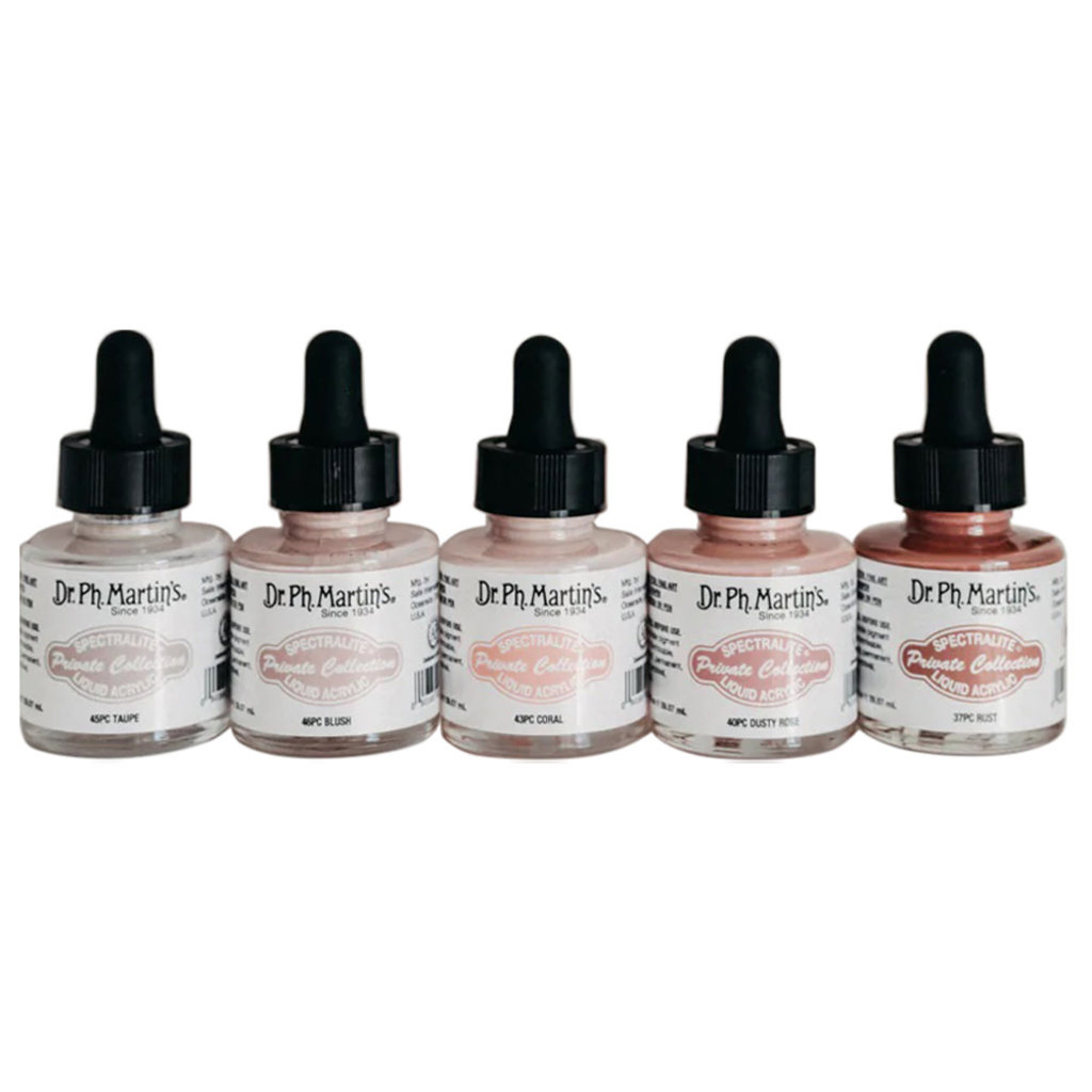 Written Word Calligraphy Ink Set of 5 Warm Tone