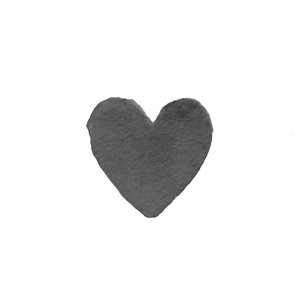 Oblation Papers & Press Petite Charcoal Handmade Paper Heart