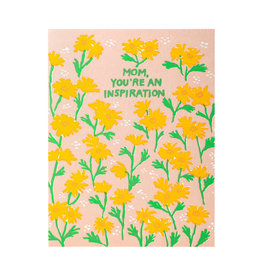 Egg Press Inspiration Mom Wildflowers Letterpress Card