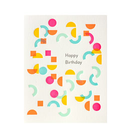 Ilee Papergoods Neon Noodles Birthday Letterpress Card