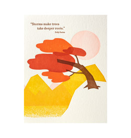 Ilee Papergoods Strong Tree Dolly Parton Quote Letterpress Card