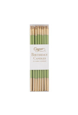Caspari Birthday Candle Slims - Moss Green