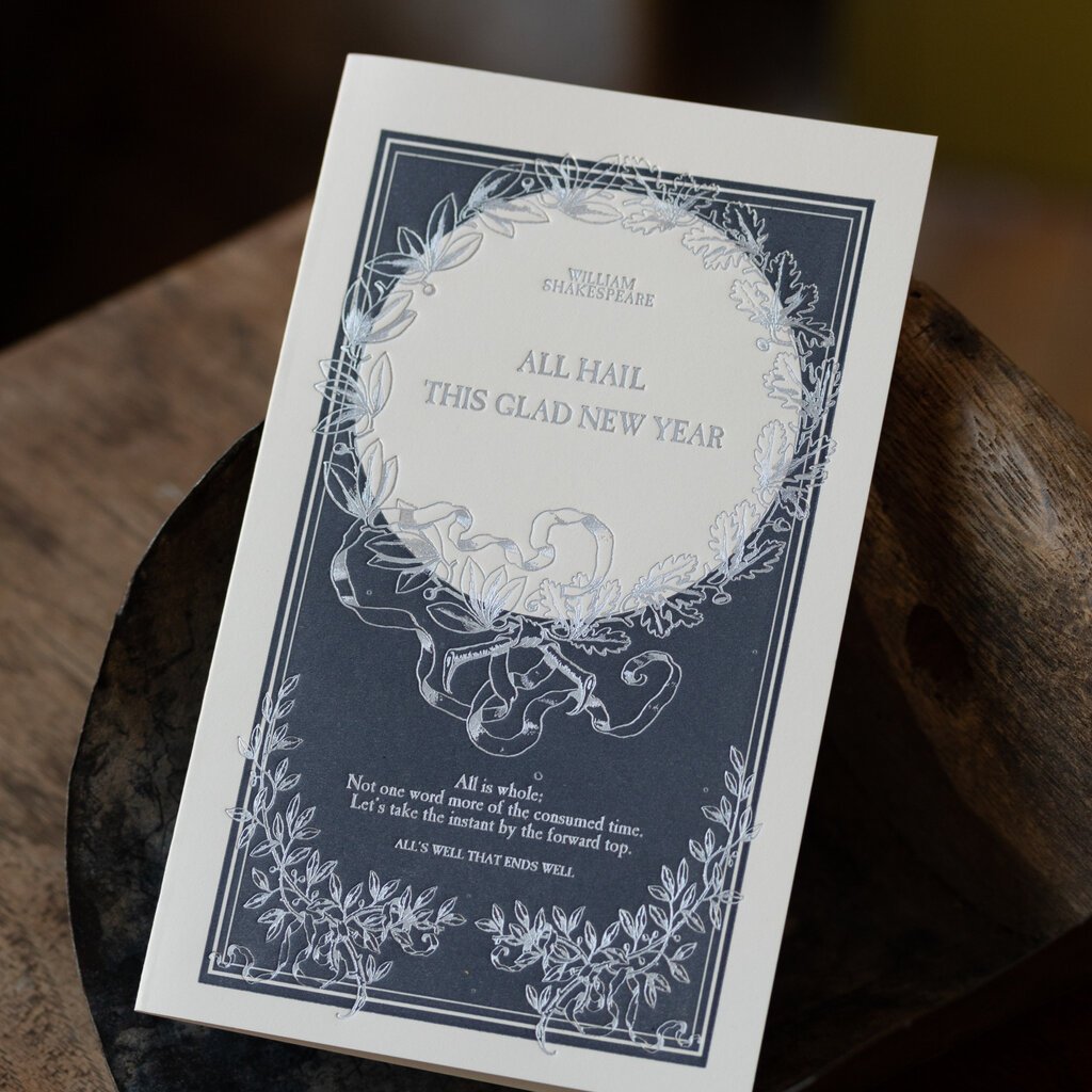 Oblation Papers & Press New Year English Literature Letterpress Card