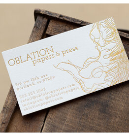 Oblation Custom Custom Letterpress Deposit $100