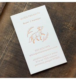 Oblation Custom Custom Letterpress Deposit $100