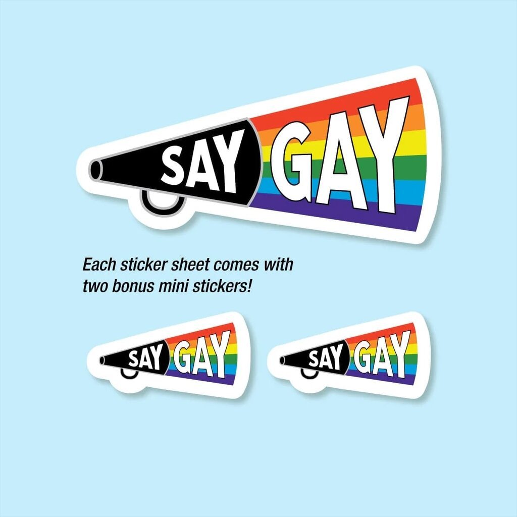 Dissent Pins Say Gay Sticker