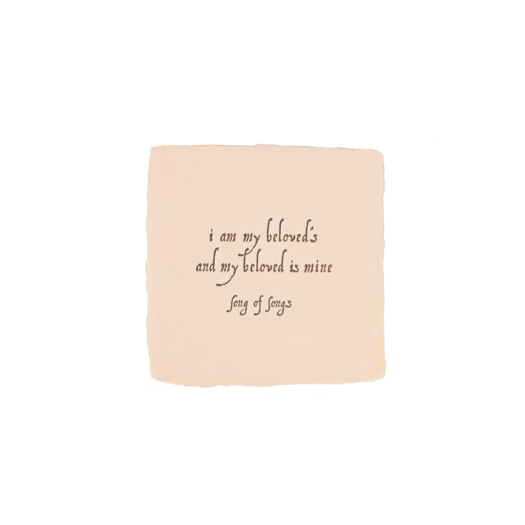 Oblation Papers & Press Song of Songs Quote Blush Petite Wish Letterpress Enclosure