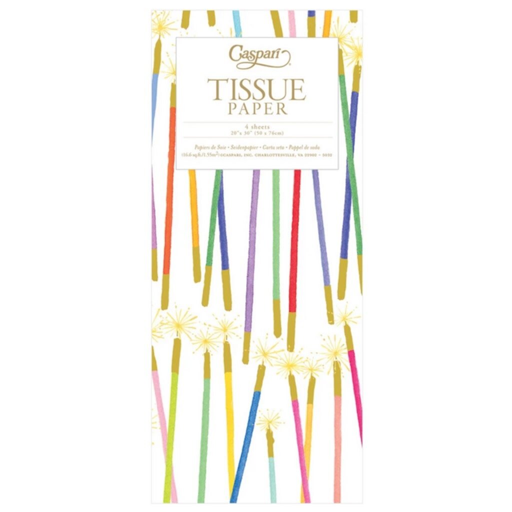 Caspari Party Candles Tissue Paper Package - 4 Sheets