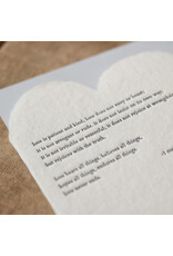 Oblation Papers & Press Corinthians Quote Letterpress Deckled Heart Card
