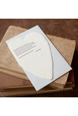 Oblation Papers & Press Cummings Quote Letterpress Deckled Heart Card