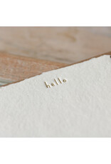 Oblation Papers & Press Hello Handmade Paper Deckled Letterpress Note