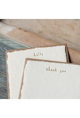 Oblation Papers & Press Thank You Handmade Paper Letterpress Deckled Note