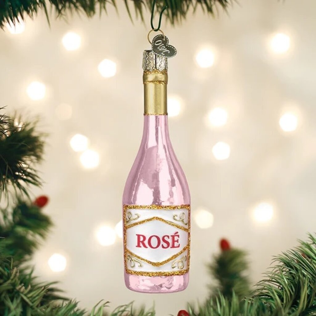 Old World Christmas Rosé Wine Ornament