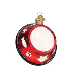 Old World Christmas Kitty Bowl Ornament