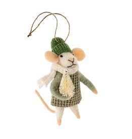 Indaba Wintergreen Winnie Mouse Ornament