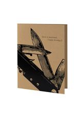 Oblation Papers & Press Knife Birthday Vintage Foil Letterpress Card